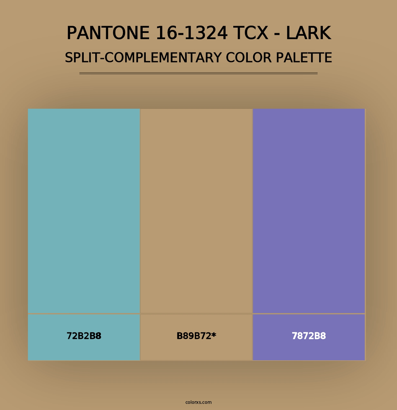 PANTONE 16-1324 TCX - Lark - Split-Complementary Color Palette