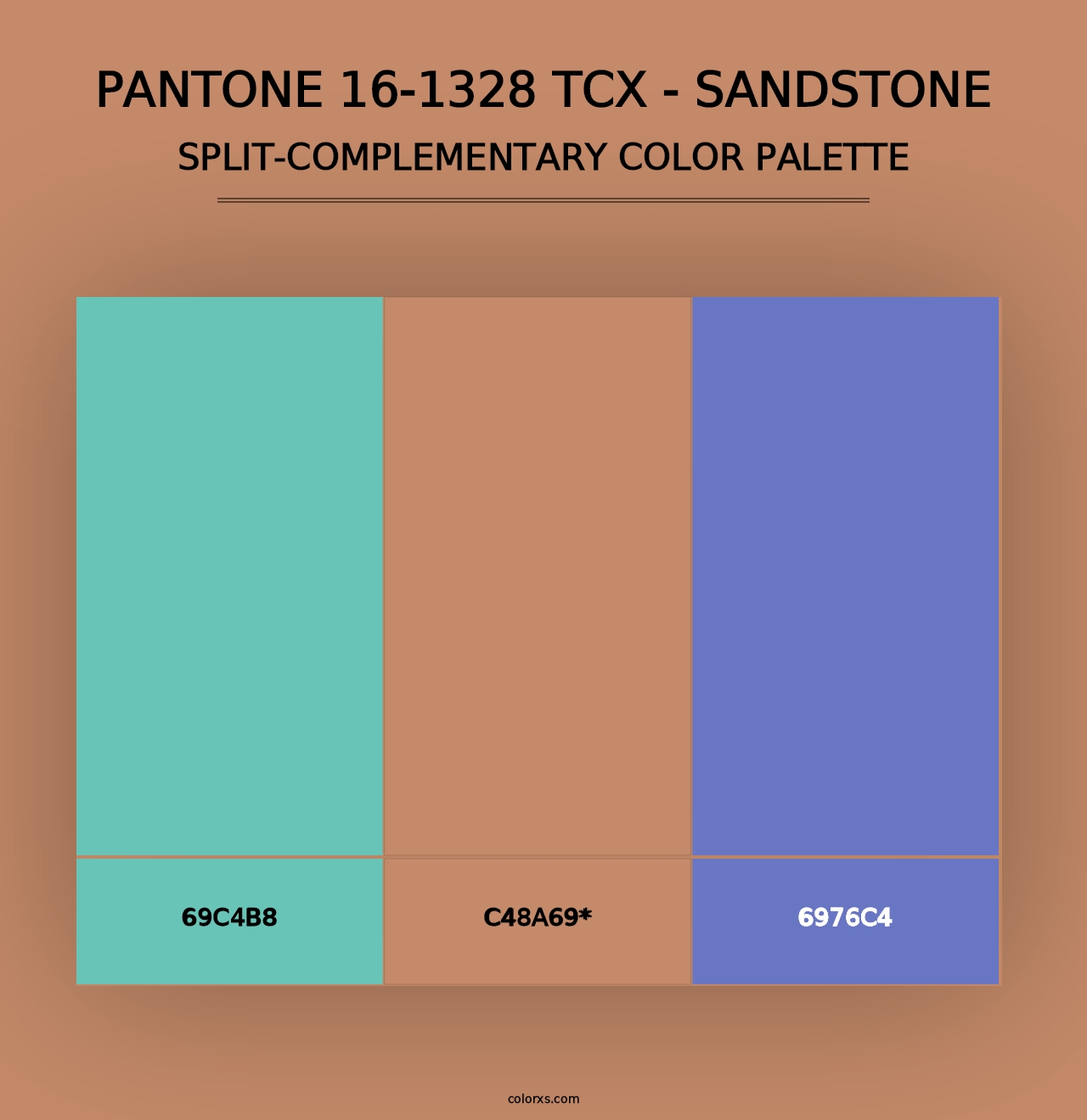 PANTONE 16-1328 TCX - Sandstone - Split-Complementary Color Palette