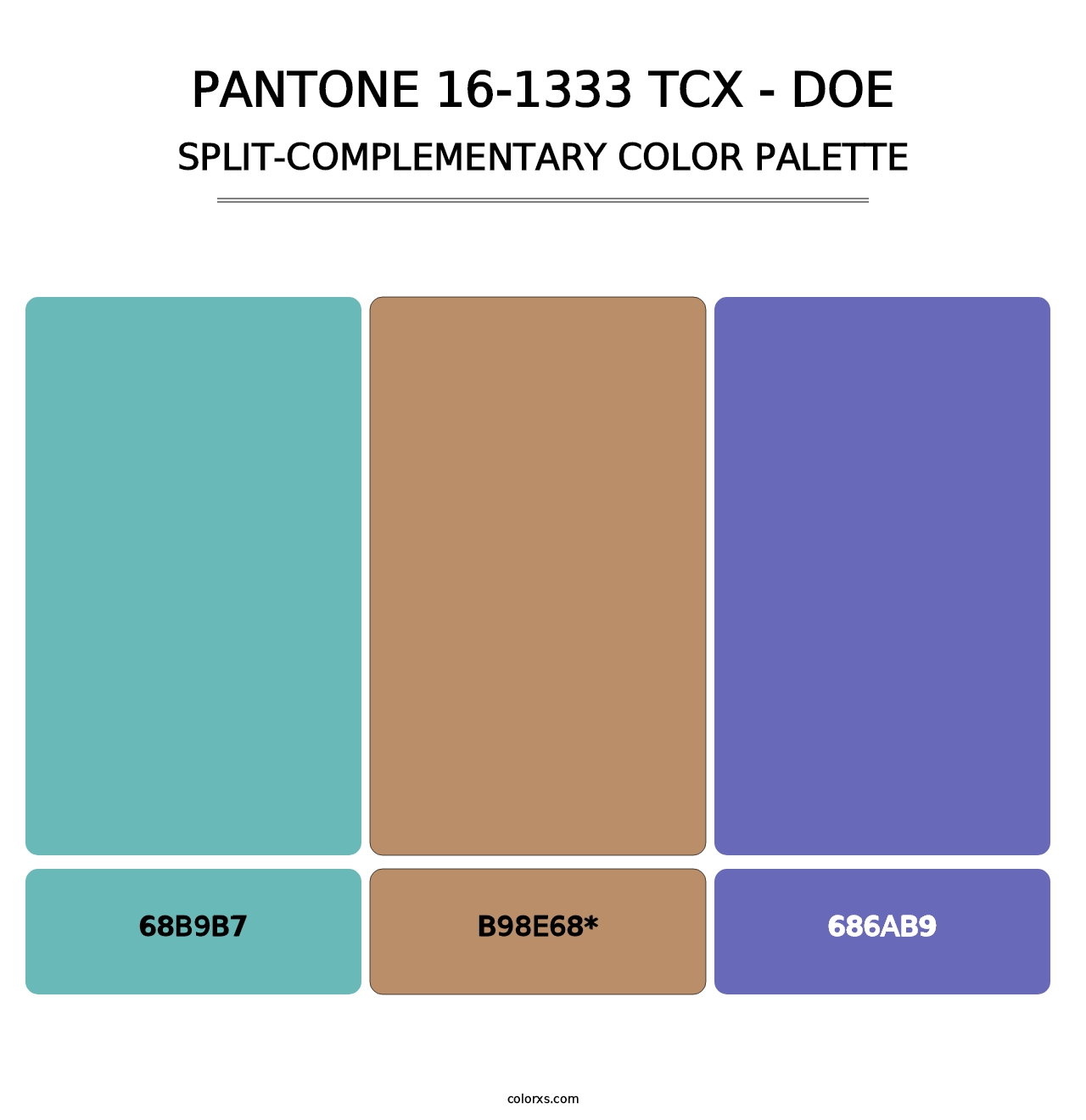 PANTONE 16-1333 TCX - Doe - Split-Complementary Color Palette