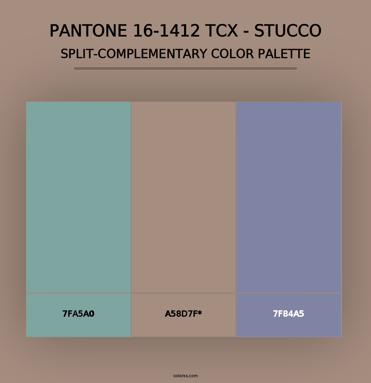 PANTONE 16-1412 TCX - Stucco - Split-Complementary Color Palette