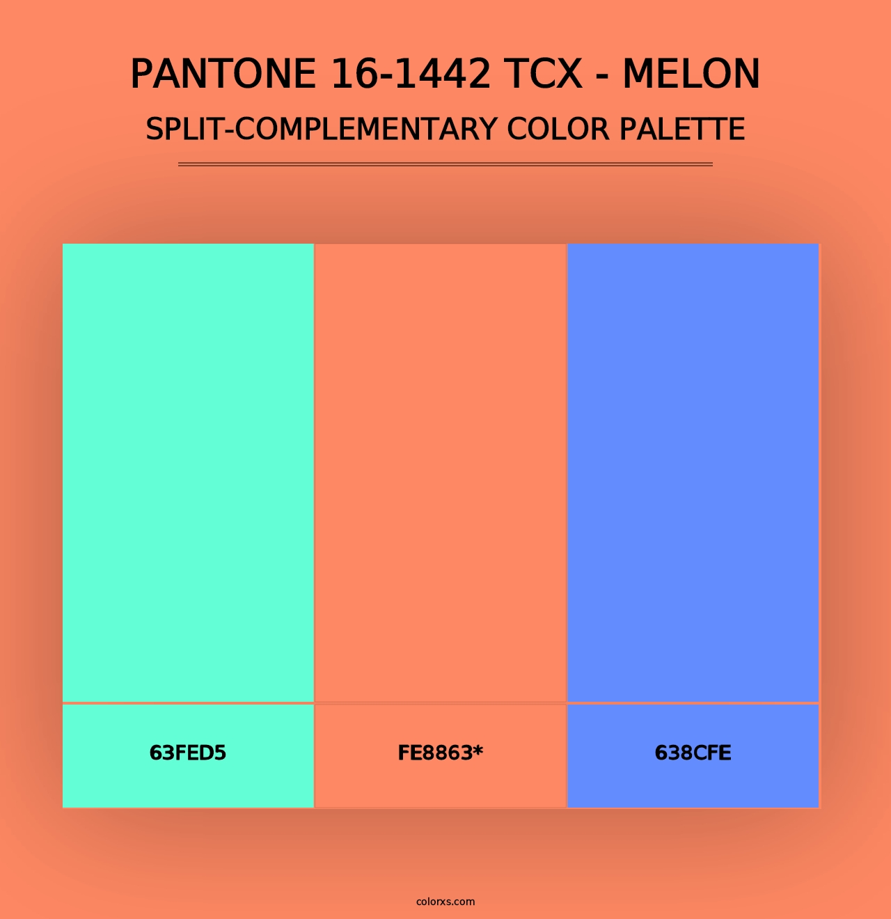 PANTONE 16-1442 TCX - Melon - Split-Complementary Color Palette