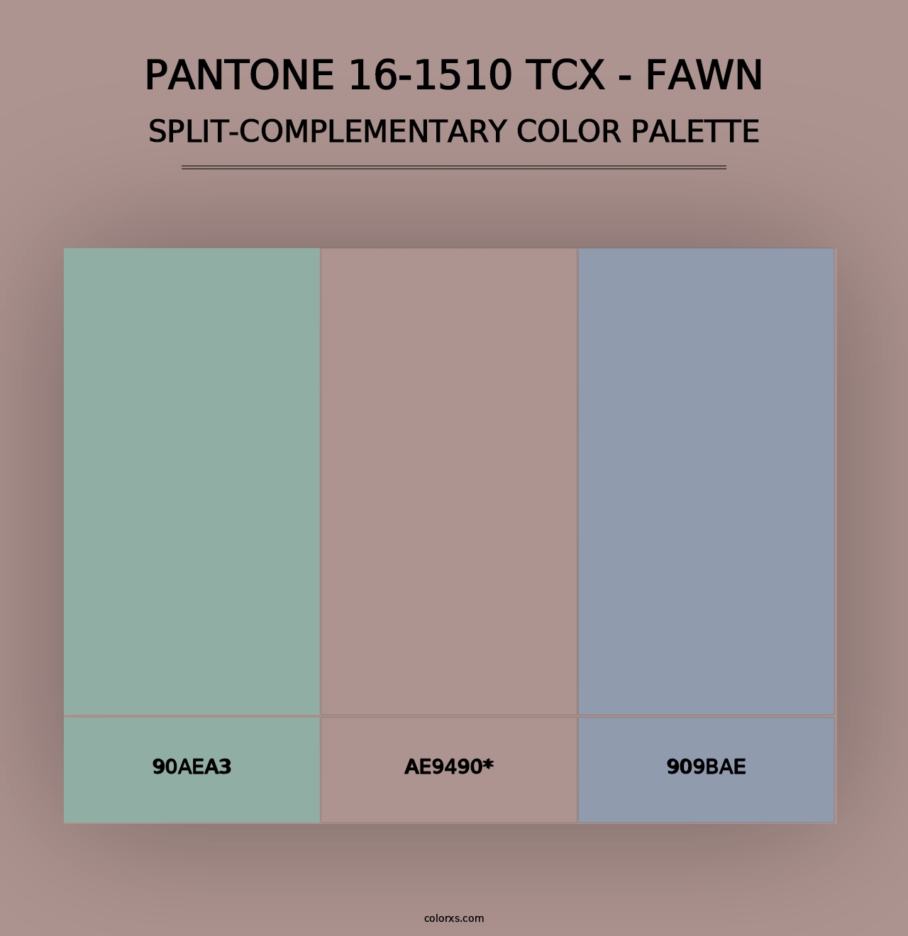 PANTONE 16-1510 TCX - Fawn - Split-Complementary Color Palette