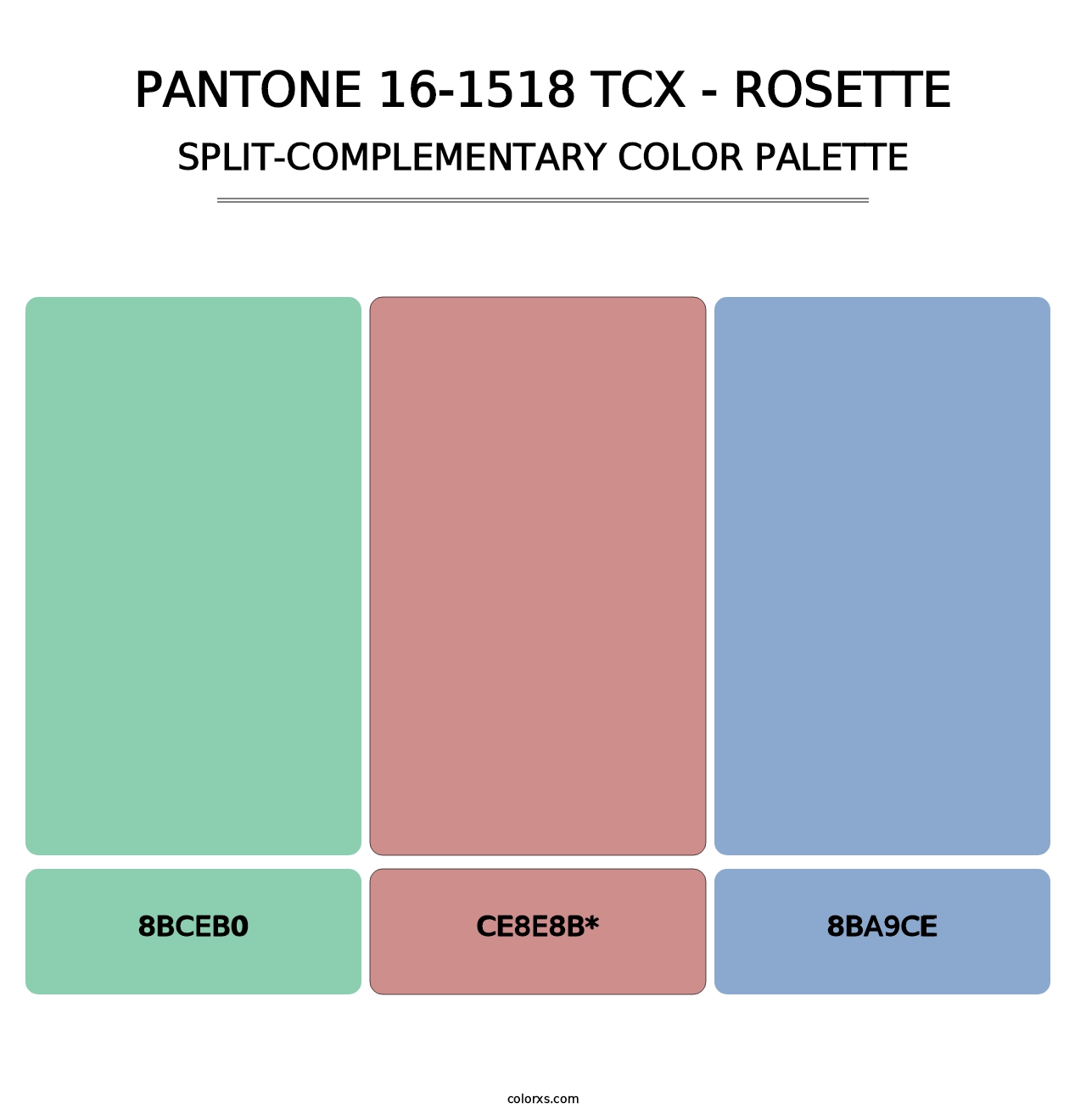 PANTONE 16-1518 TCX - Rosette - Split-Complementary Color Palette