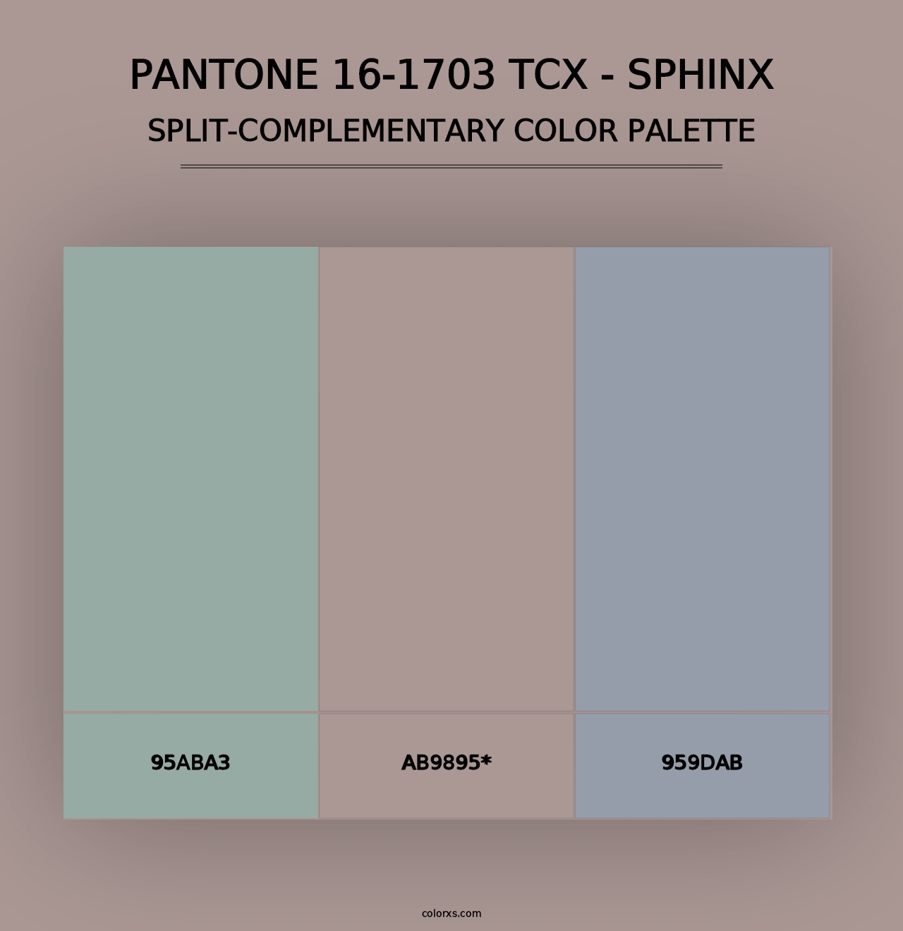 PANTONE 16-1703 TCX - Sphinx - Split-Complementary Color Palette