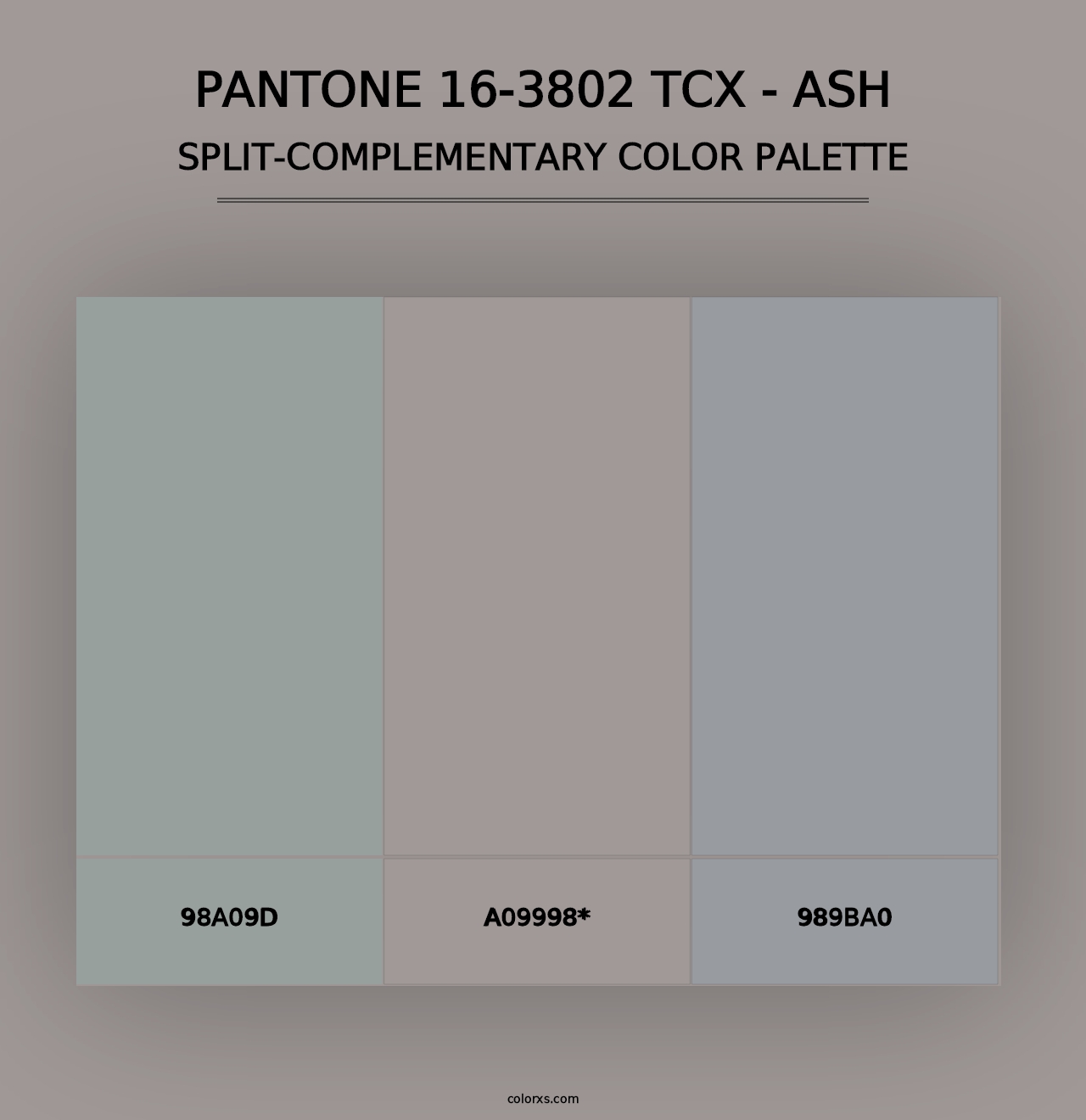 PANTONE 16-3802 TCX - Ash - Split-Complementary Color Palette