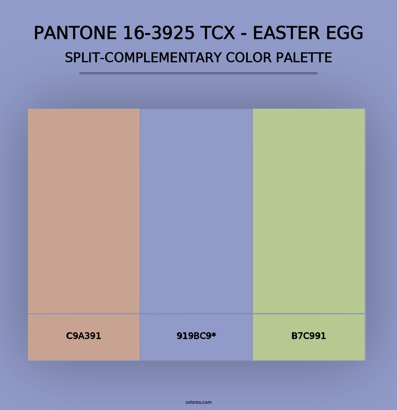 PANTONE 16-3925 TCX - Easter Egg - Split-Complementary Color Palette