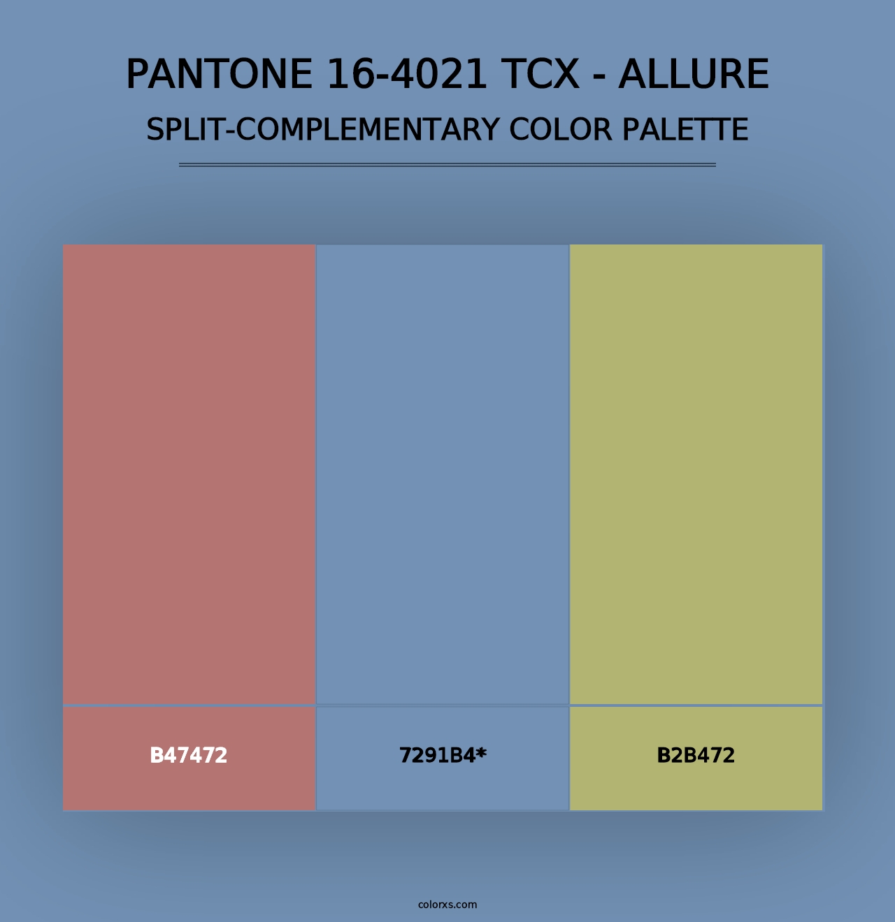 PANTONE 16-4021 TCX - Allure - Split-Complementary Color Palette