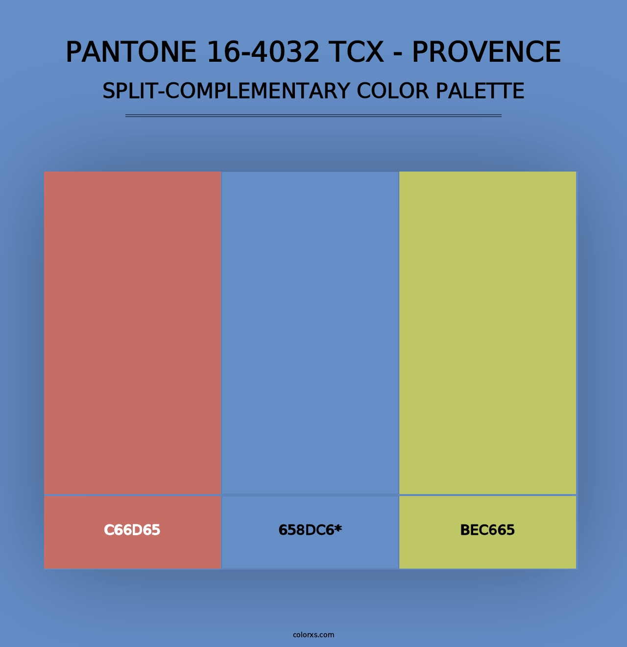 PANTONE 16-4032 TCX - Provence - Split-Complementary Color Palette