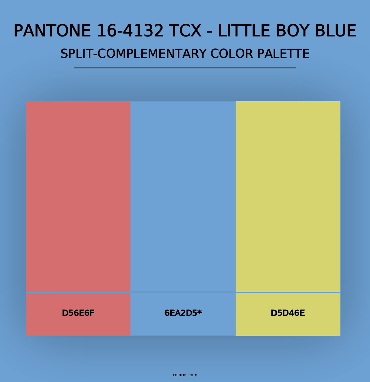 PANTONE 16-4132 TCX - Little Boy Blue - Split-Complementary Color Palette