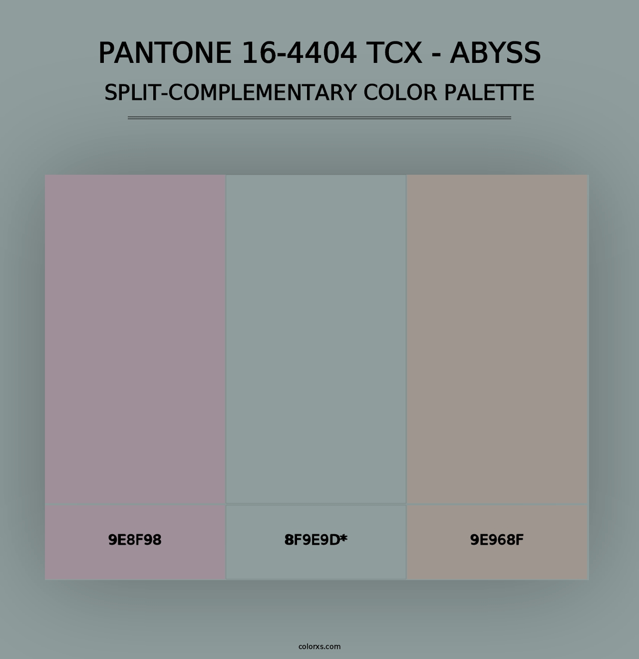 PANTONE 16-4404 TCX - Abyss - Split-Complementary Color Palette