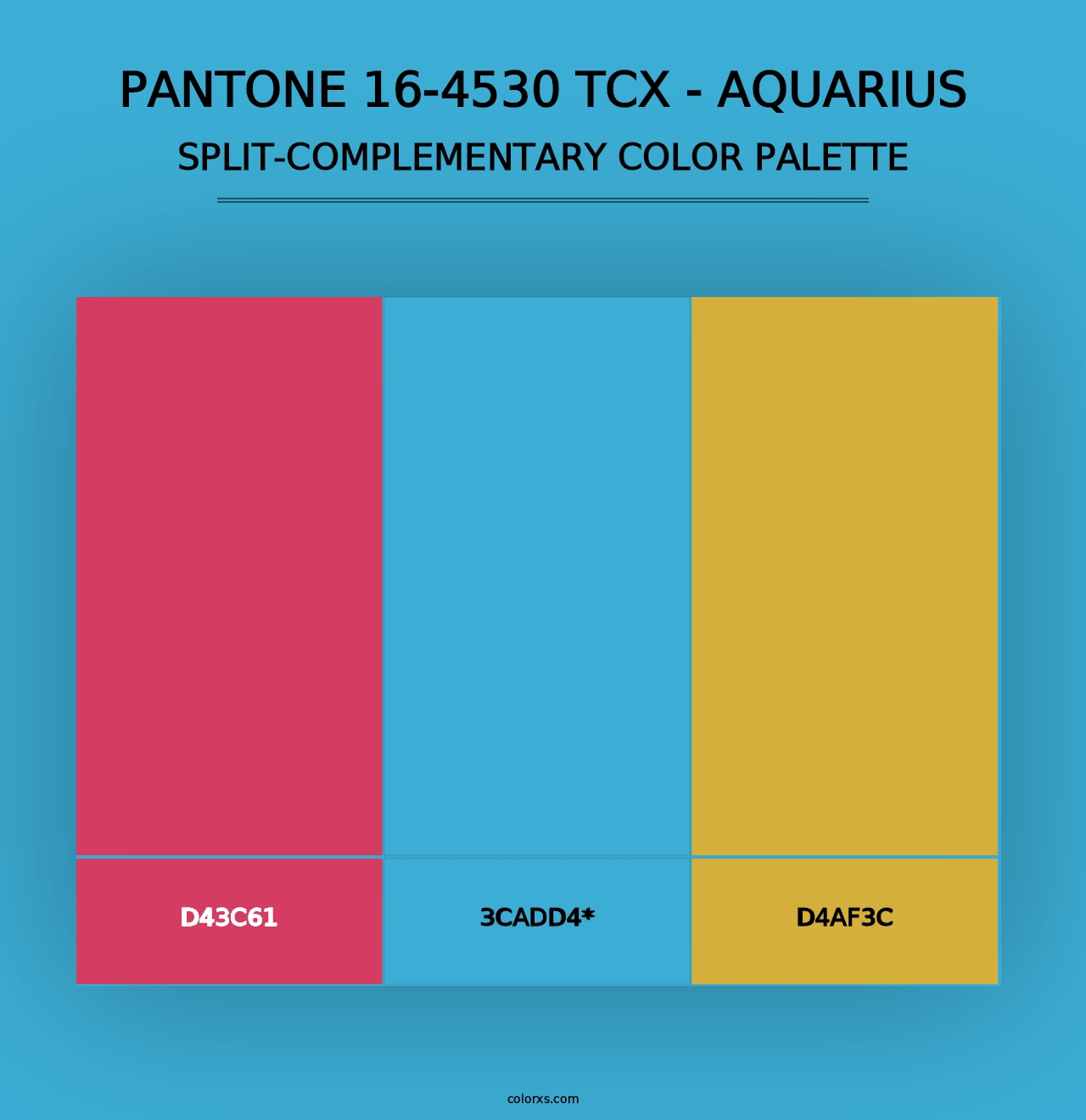 PANTONE 16-4530 TCX - Aquarius - Split-Complementary Color Palette