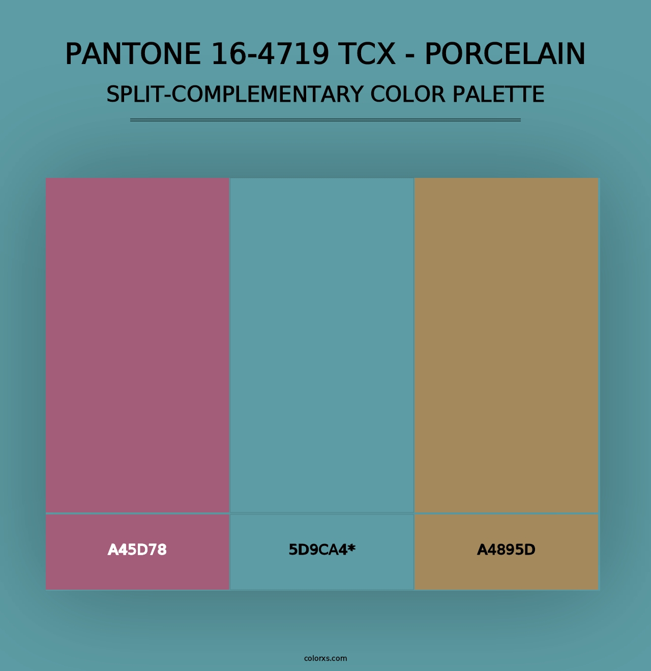 PANTONE 16-4719 TCX - Porcelain - Split-Complementary Color Palette