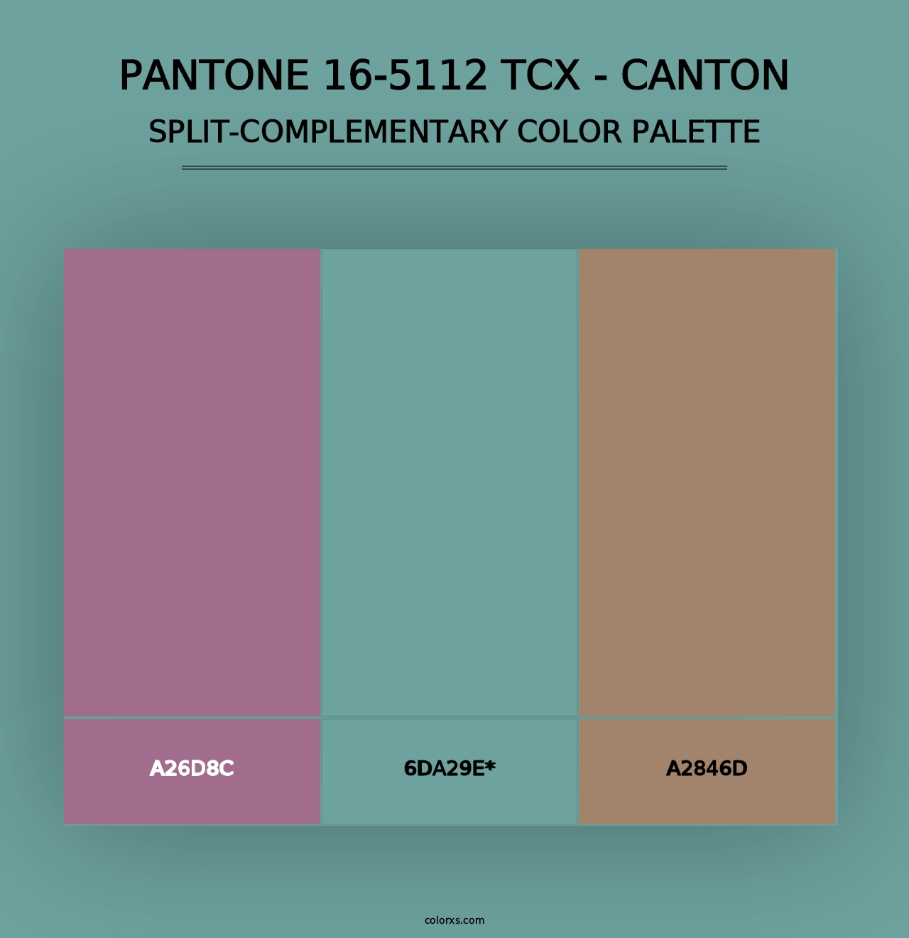 PANTONE 16-5112 TCX - Canton - Split-Complementary Color Palette