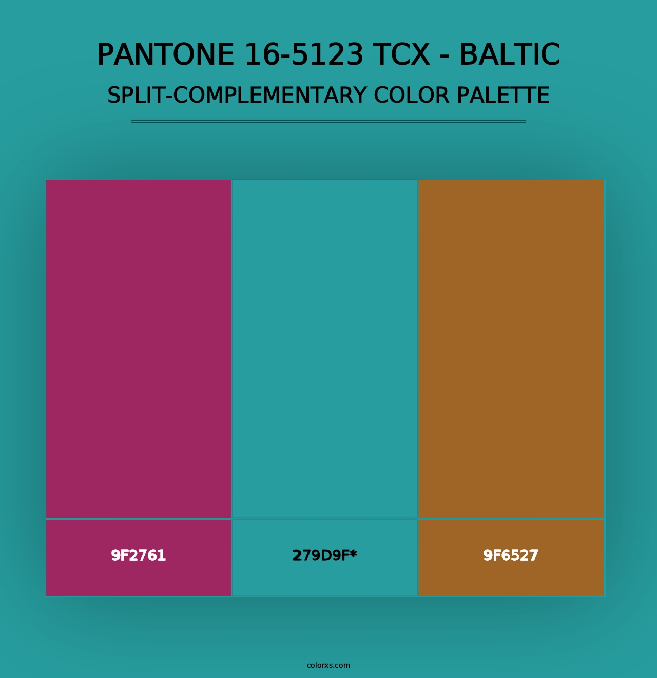 PANTONE 16-5123 TCX - Baltic - Split-Complementary Color Palette