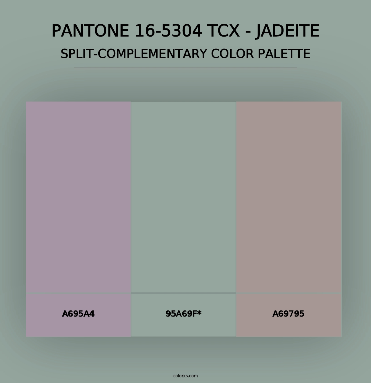 PANTONE 16-5304 TCX - Jadeite - Split-Complementary Color Palette