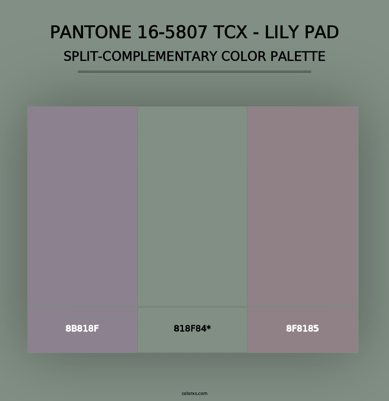 PANTONE 16-5807 TCX - Lily Pad - Split-Complementary Color Palette