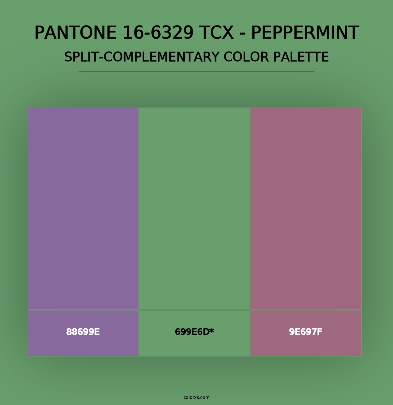 PANTONE 16-6329 TCX - Peppermint - Split-Complementary Color Palette