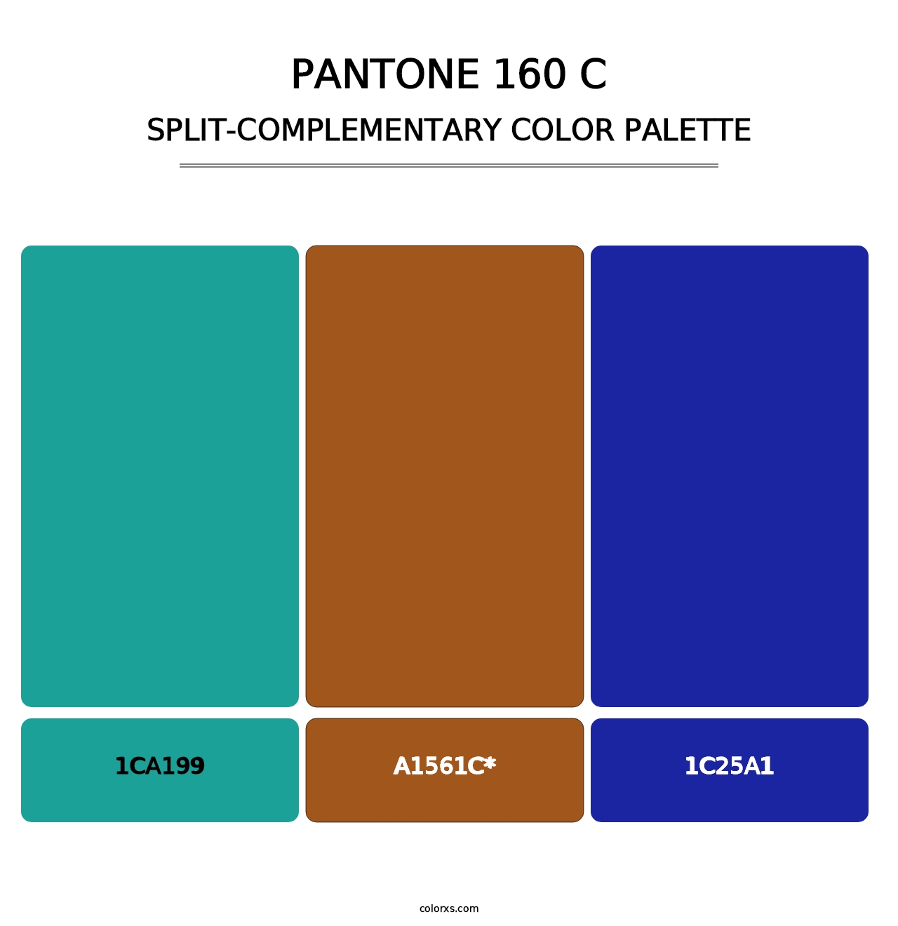 PANTONE 160 C - Split-Complementary Color Palette