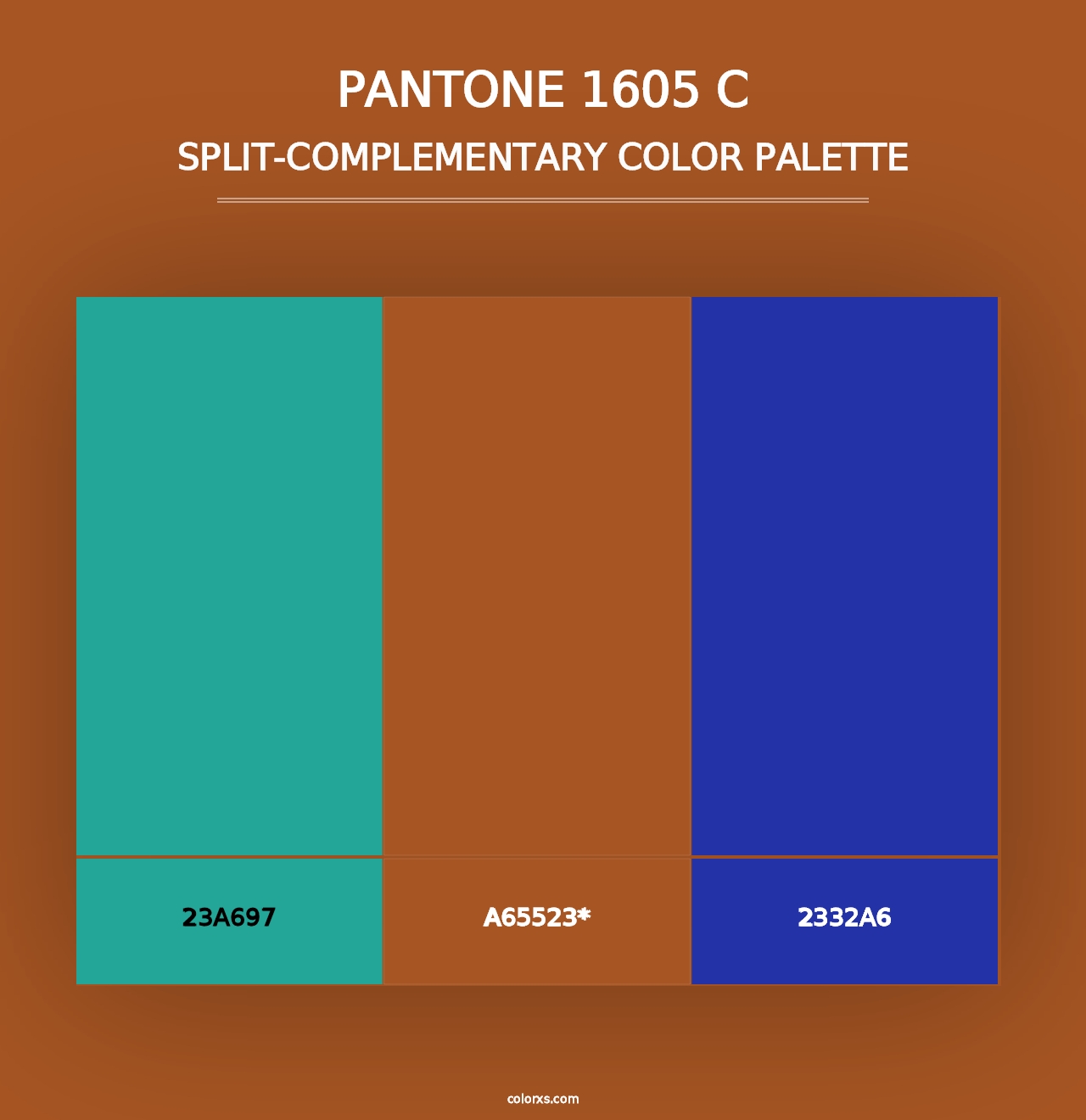 PANTONE 1605 C - Split-Complementary Color Palette