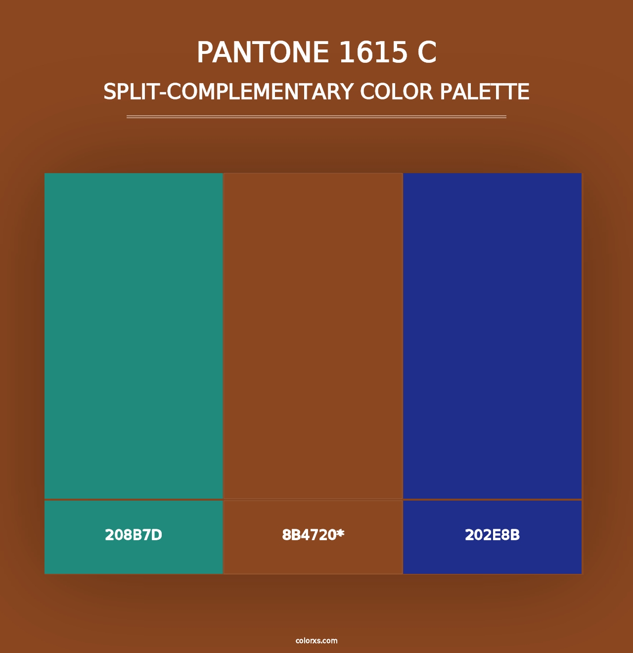 PANTONE 1615 C - Split-Complementary Color Palette