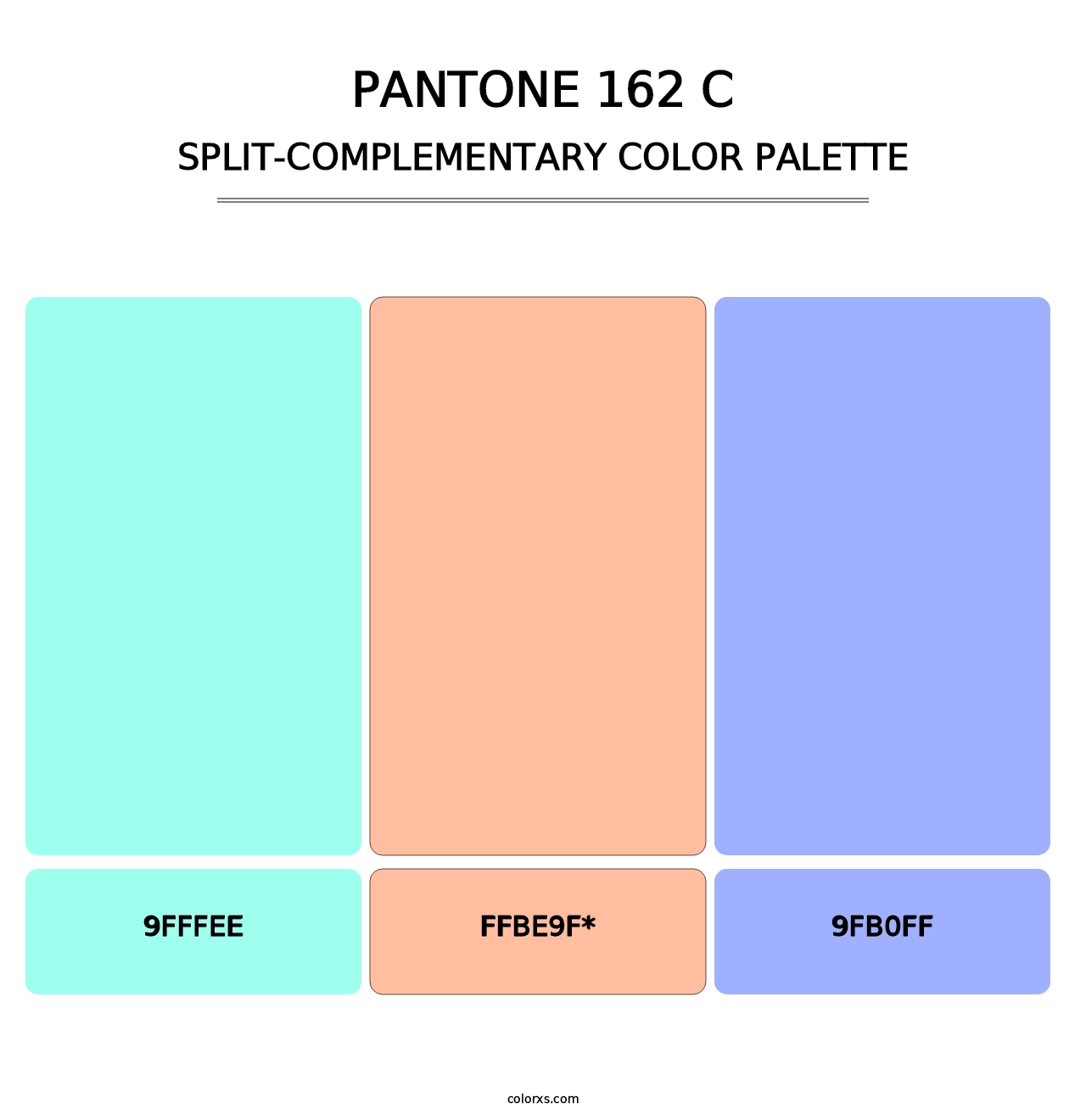 PANTONE 162 C - Split-Complementary Color Palette