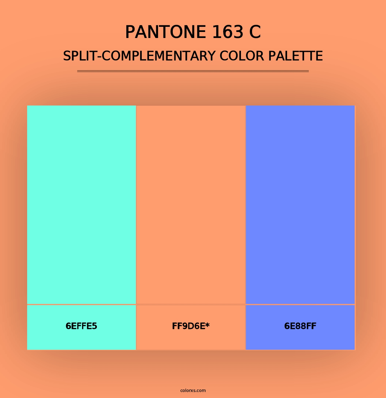 PANTONE 163 C - Split-Complementary Color Palette