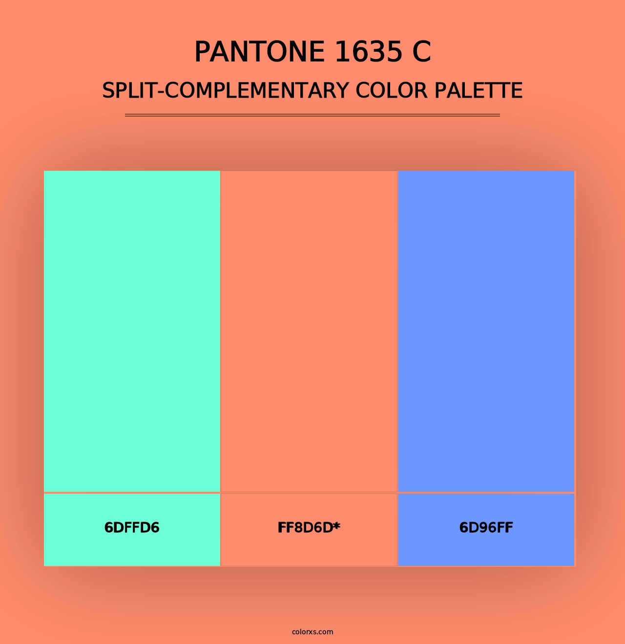 PANTONE 1635 C - Split-Complementary Color Palette