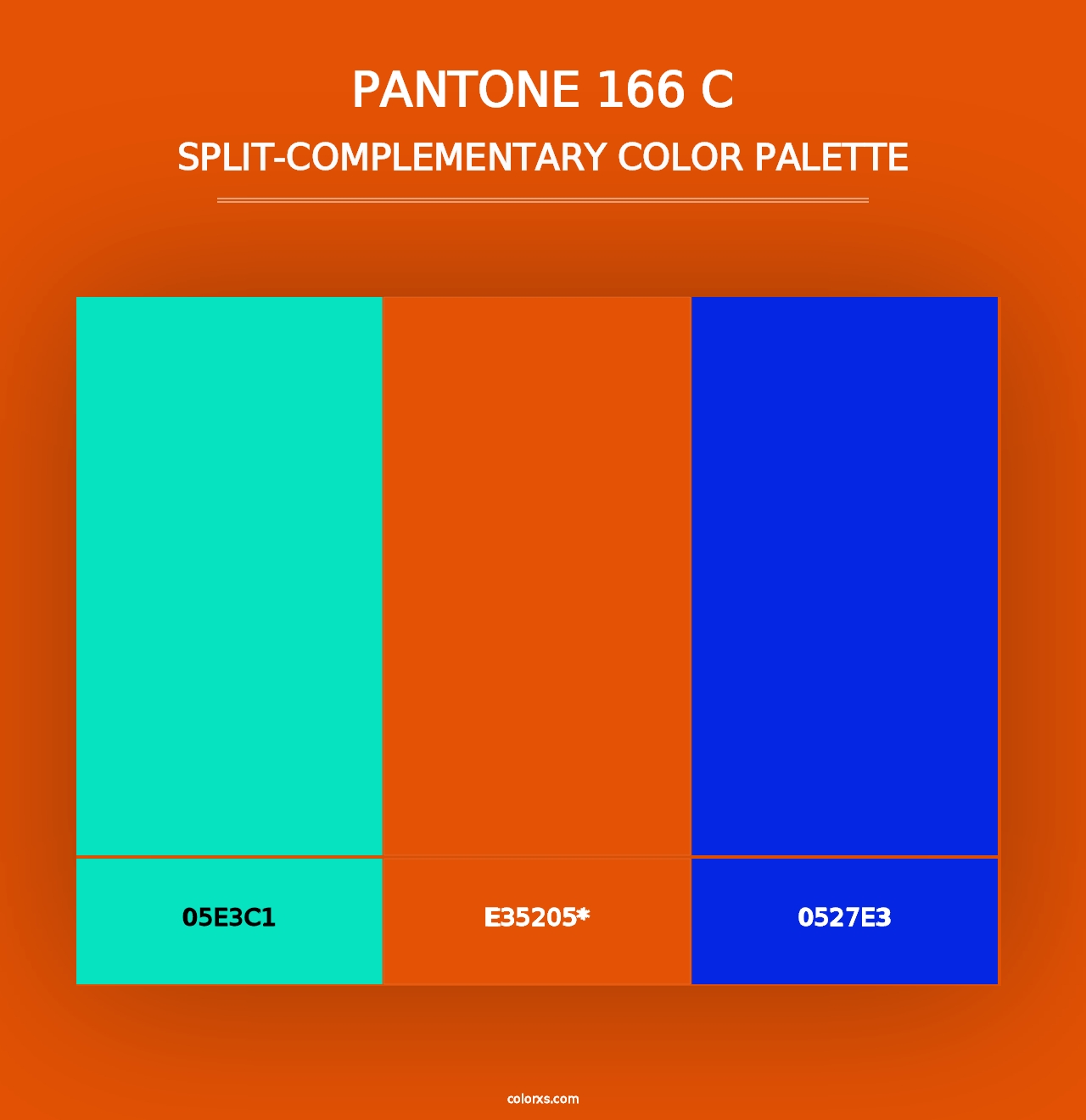 PANTONE 166 C - Split-Complementary Color Palette