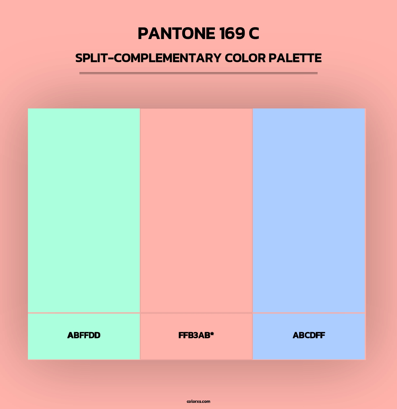 PANTONE 169 C - Split-Complementary Color Palette