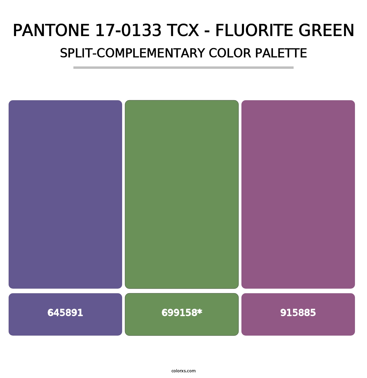 PANTONE 17-0133 TCX - Fluorite Green - Split-Complementary Color Palette