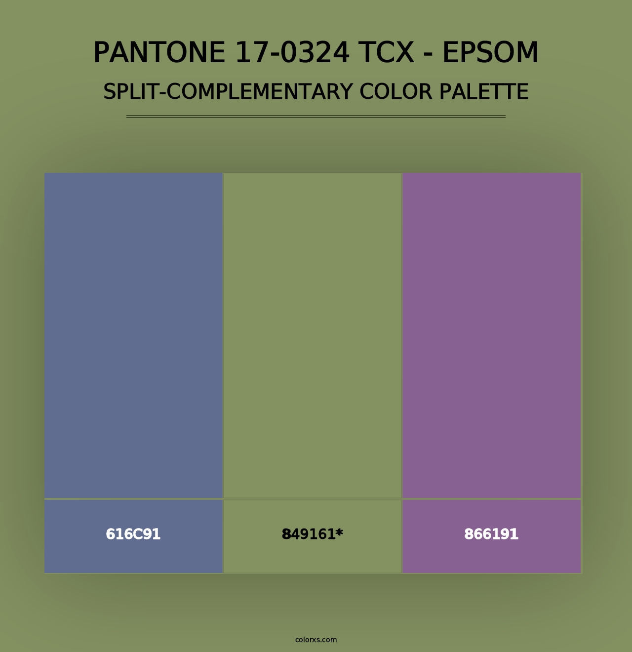 PANTONE 17-0324 TCX - Epsom - Split-Complementary Color Palette