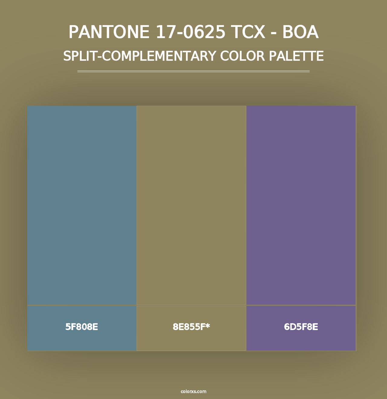 PANTONE 17-0625 TCX - Boa - Split-Complementary Color Palette