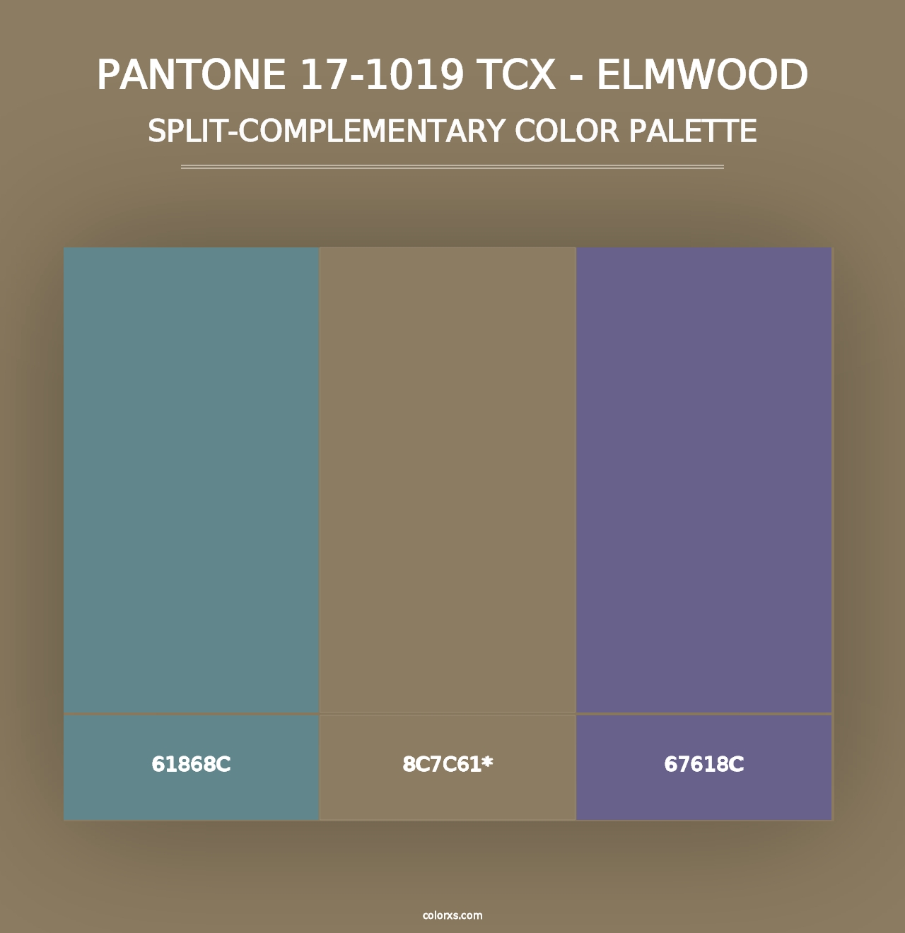 PANTONE 17-1019 TCX - Elmwood - Split-Complementary Color Palette