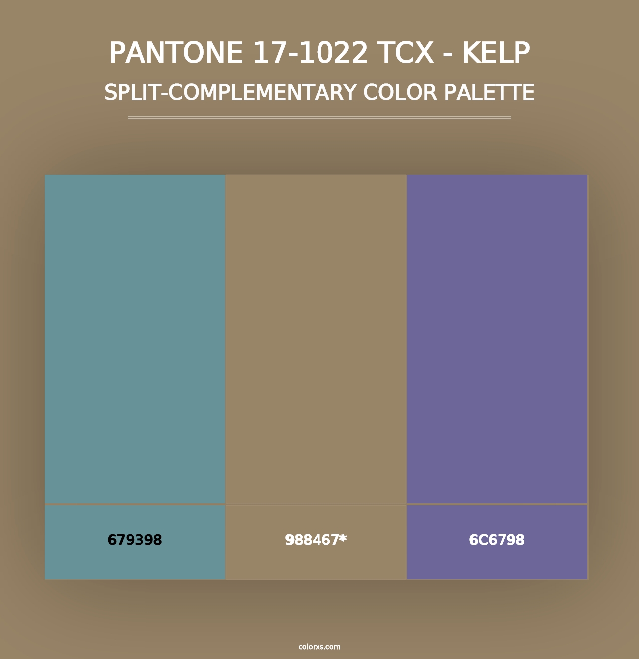 PANTONE 17-1022 TCX - Kelp - Split-Complementary Color Palette