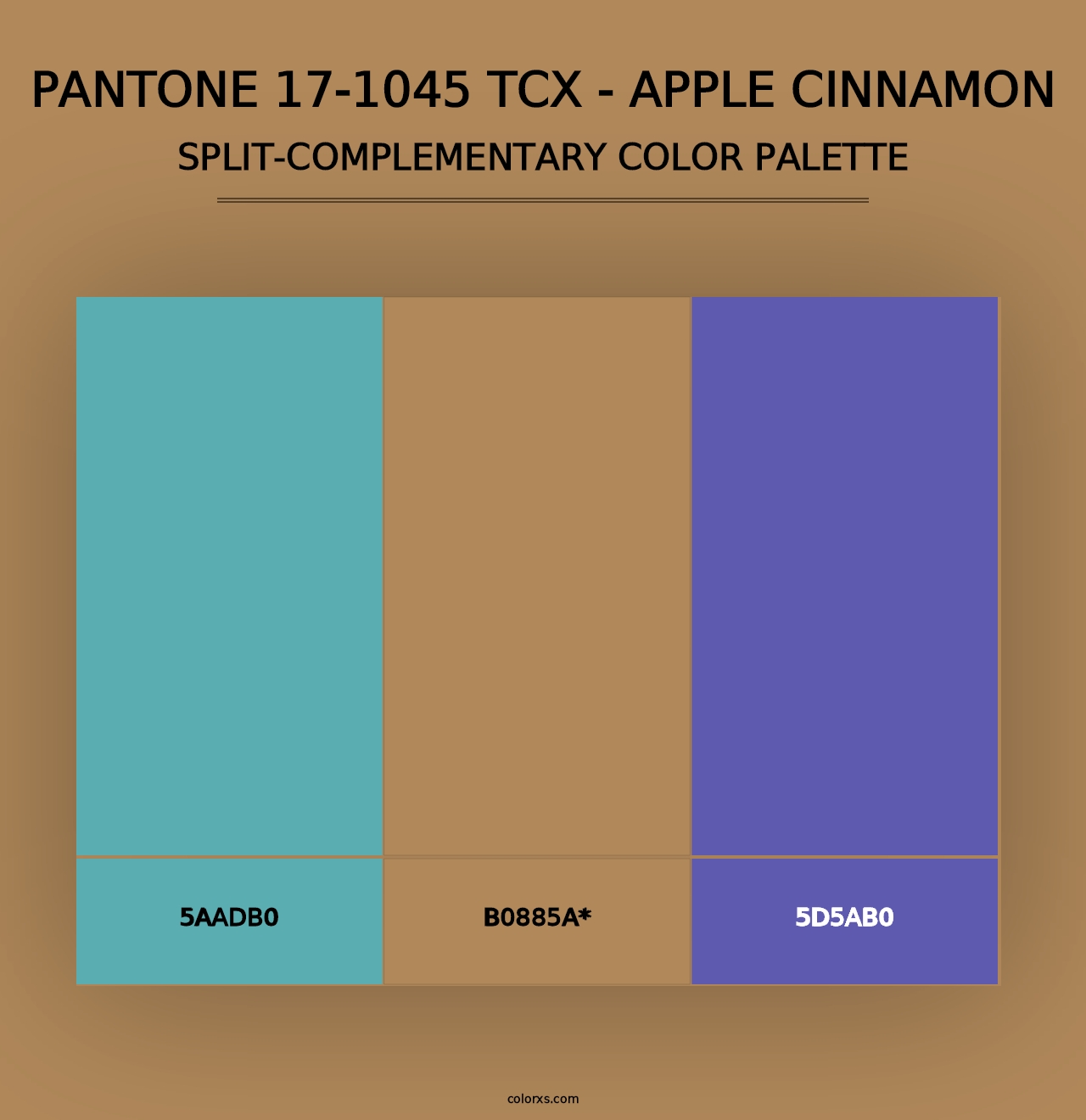 PANTONE 17-1045 TCX - Apple Cinnamon - Split-Complementary Color Palette