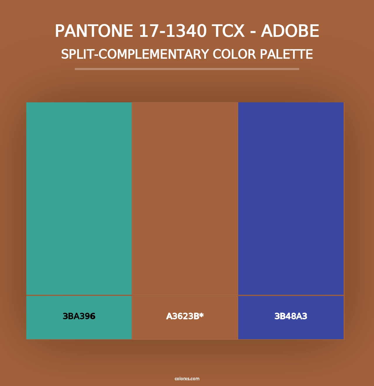 PANTONE 17-1340 TCX - Adobe - Split-Complementary Color Palette