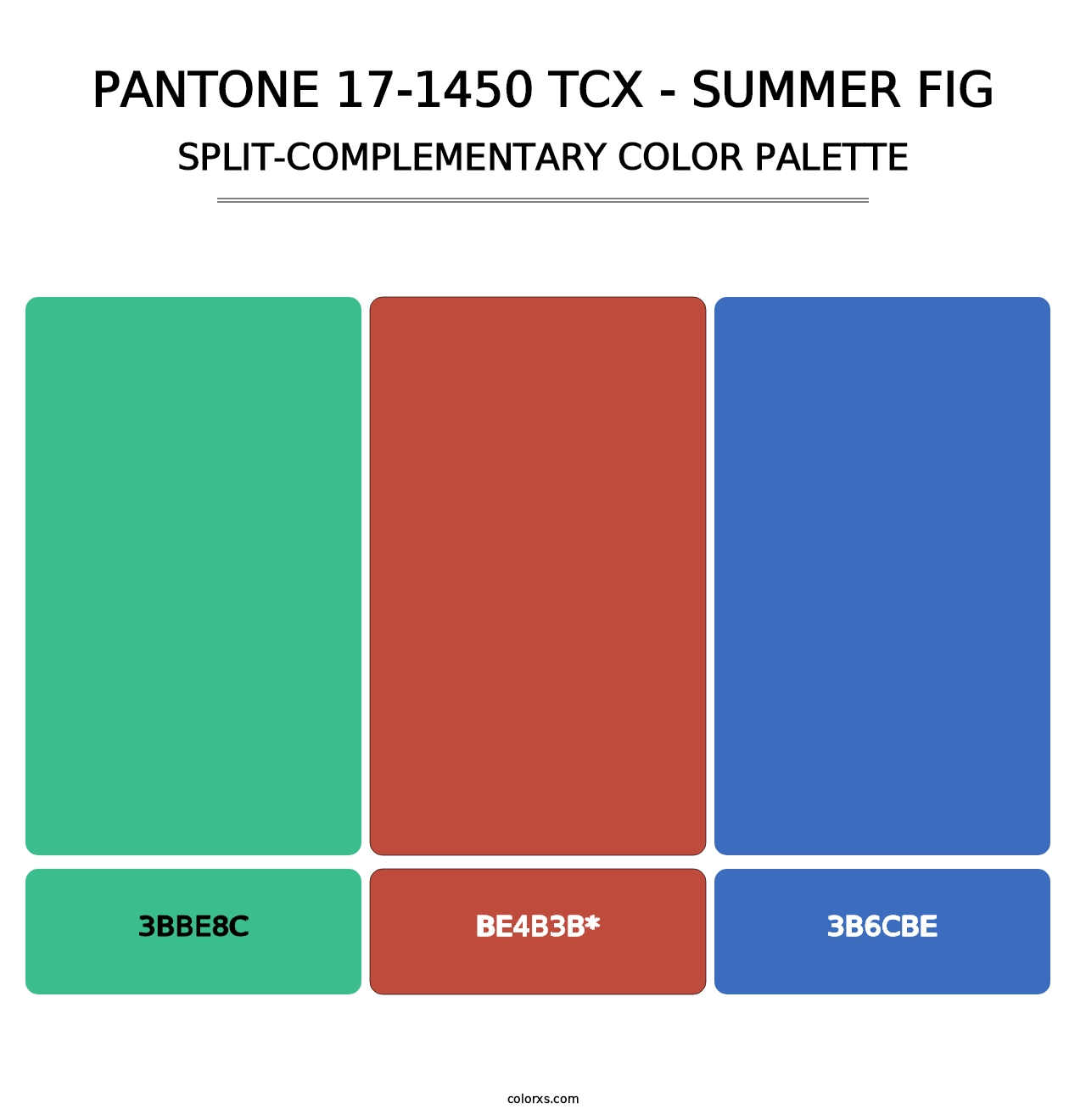 PANTONE 17-1450 TCX - Summer Fig - Split-Complementary Color Palette