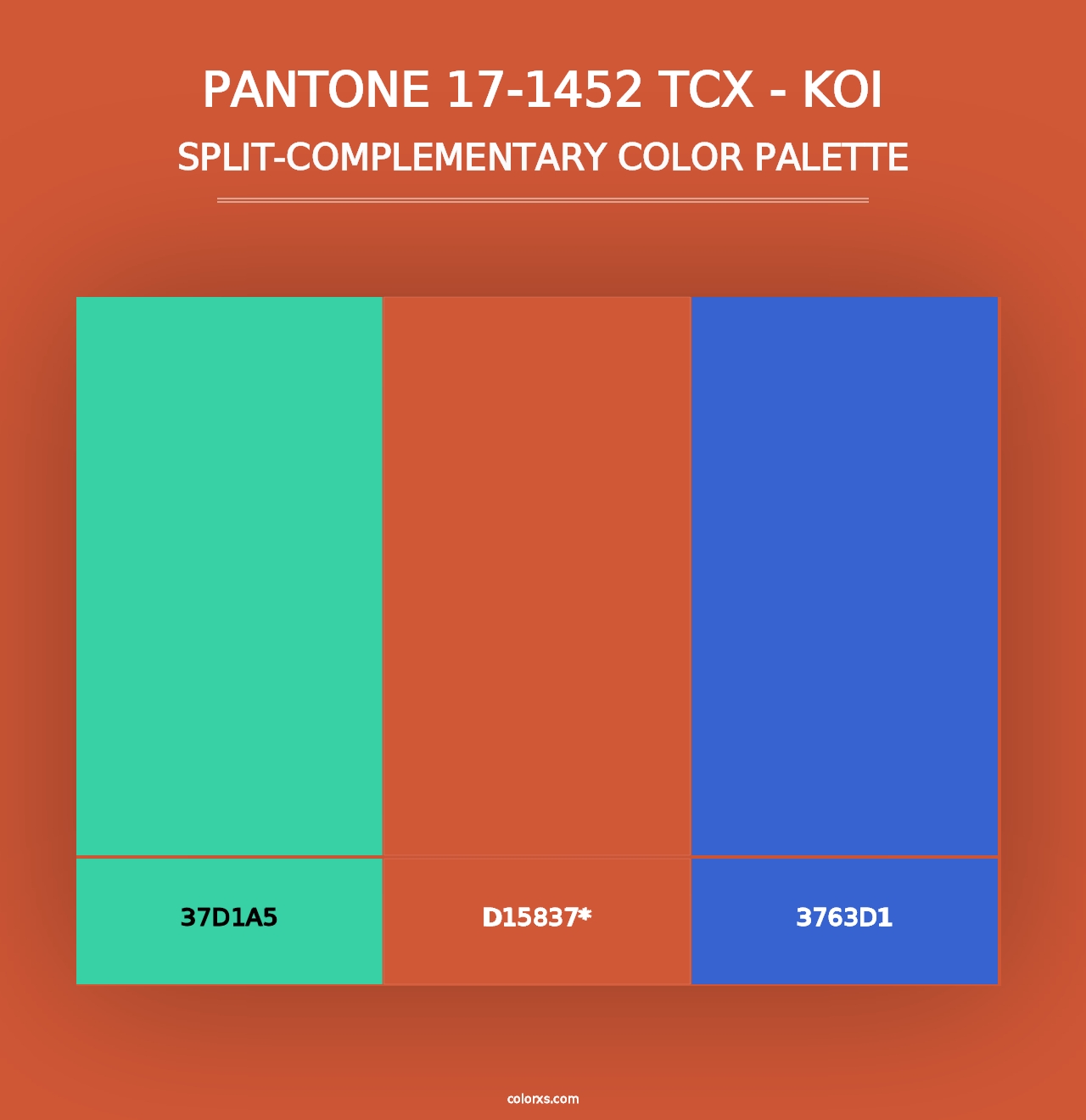 PANTONE 17-1452 TCX - Koi - Split-Complementary Color Palette