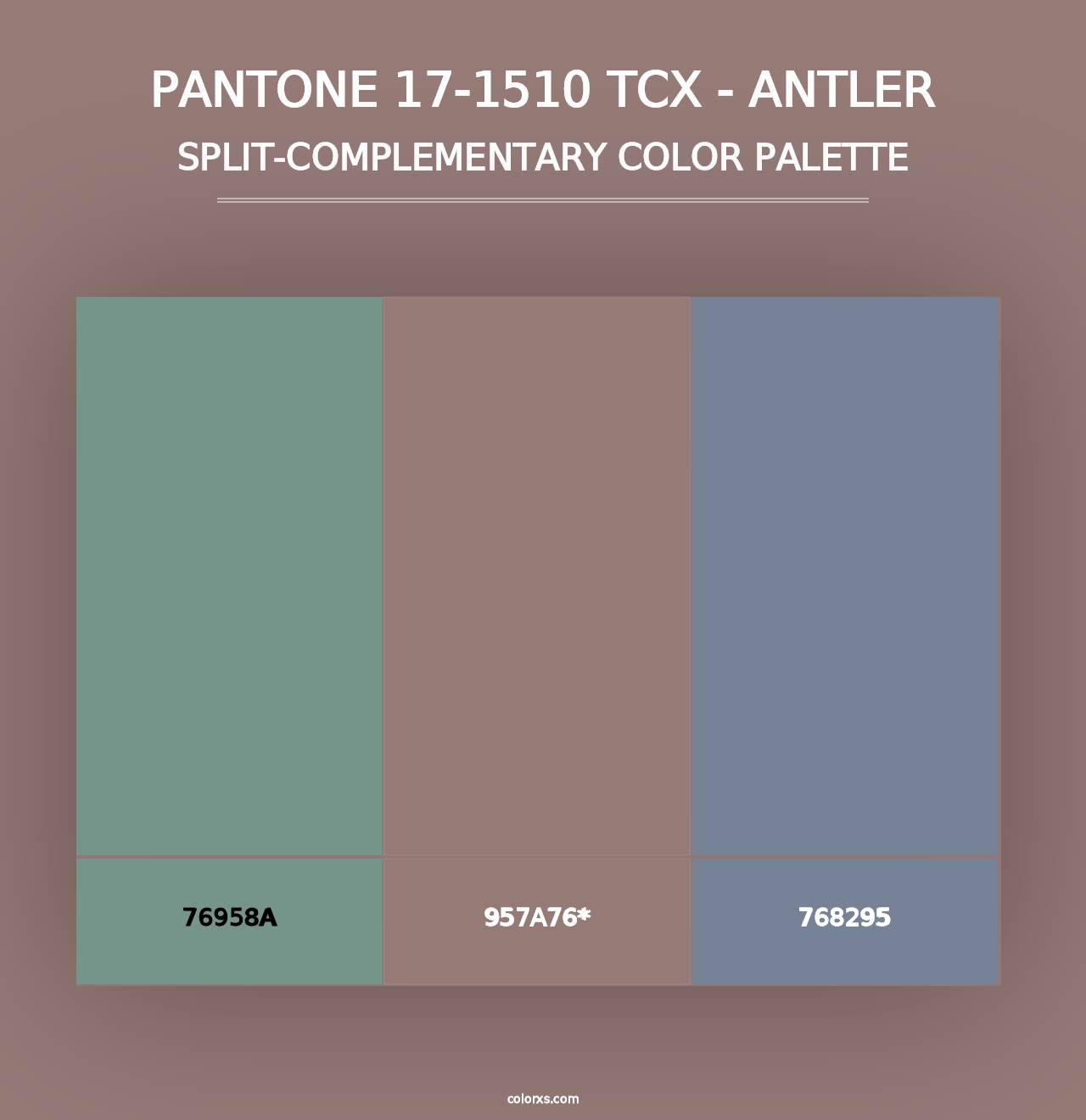 PANTONE 17-1510 TCX - Antler - Split-Complementary Color Palette