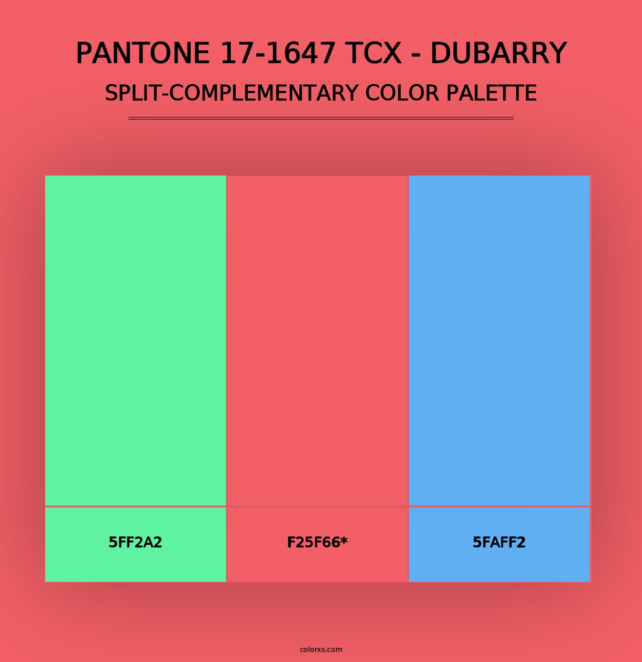 PANTONE 17-1647 TCX - Dubarry - Split-Complementary Color Palette