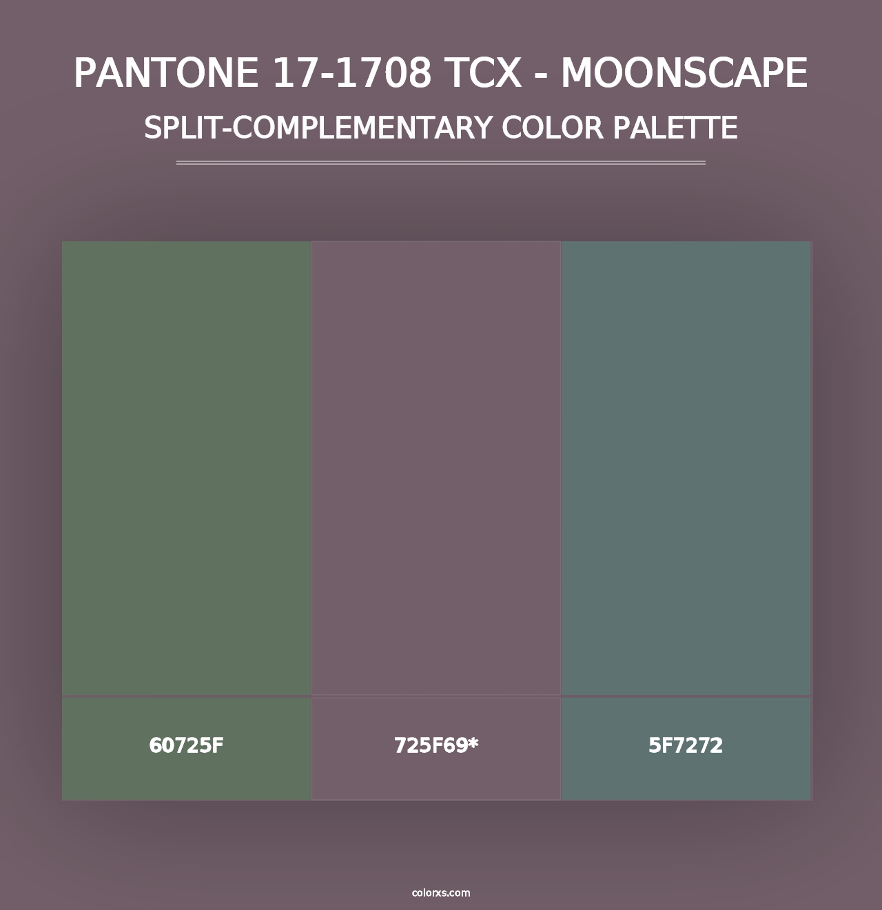 PANTONE 17-1708 TCX - Moonscape - Split-Complementary Color Palette