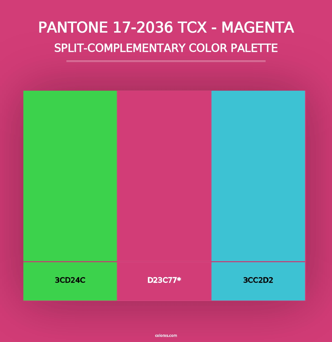 PANTONE 17-2036 TCX - Magenta - Split-Complementary Color Palette