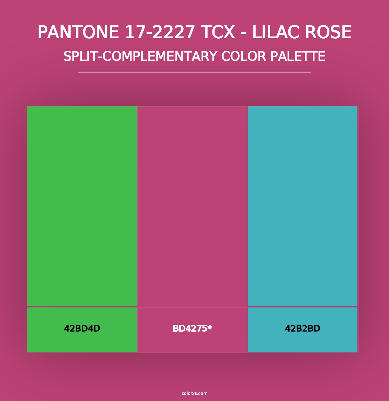 PANTONE 17-2227 TCX - Lilac Rose - Split-Complementary Color Palette