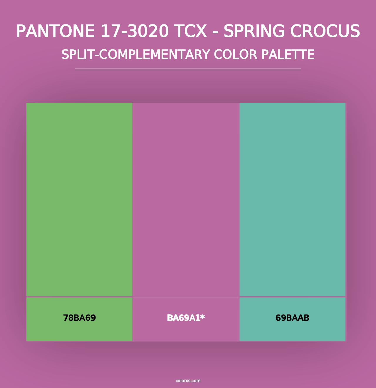 PANTONE 17-3020 TCX - Spring Crocus - Split-Complementary Color Palette