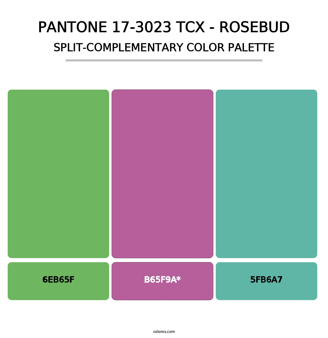 PANTONE 17-3023 TCX - Rosebud - Split-Complementary Color Palette