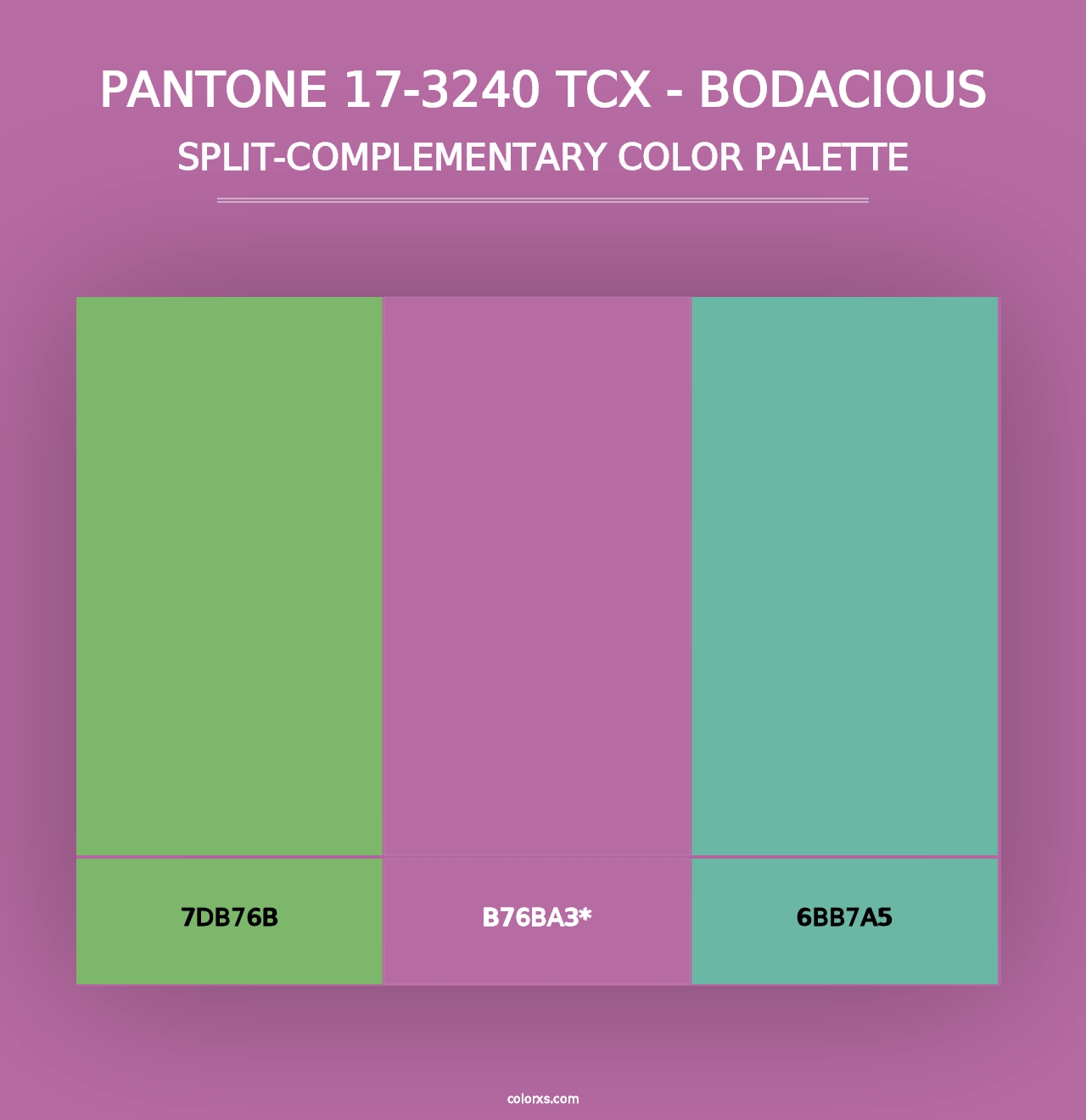 PANTONE 17-3240 TCX - Bodacious - Split-Complementary Color Palette