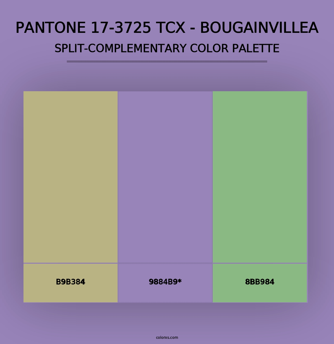 PANTONE 17-3725 TCX - Bougainvillea - Split-Complementary Color Palette