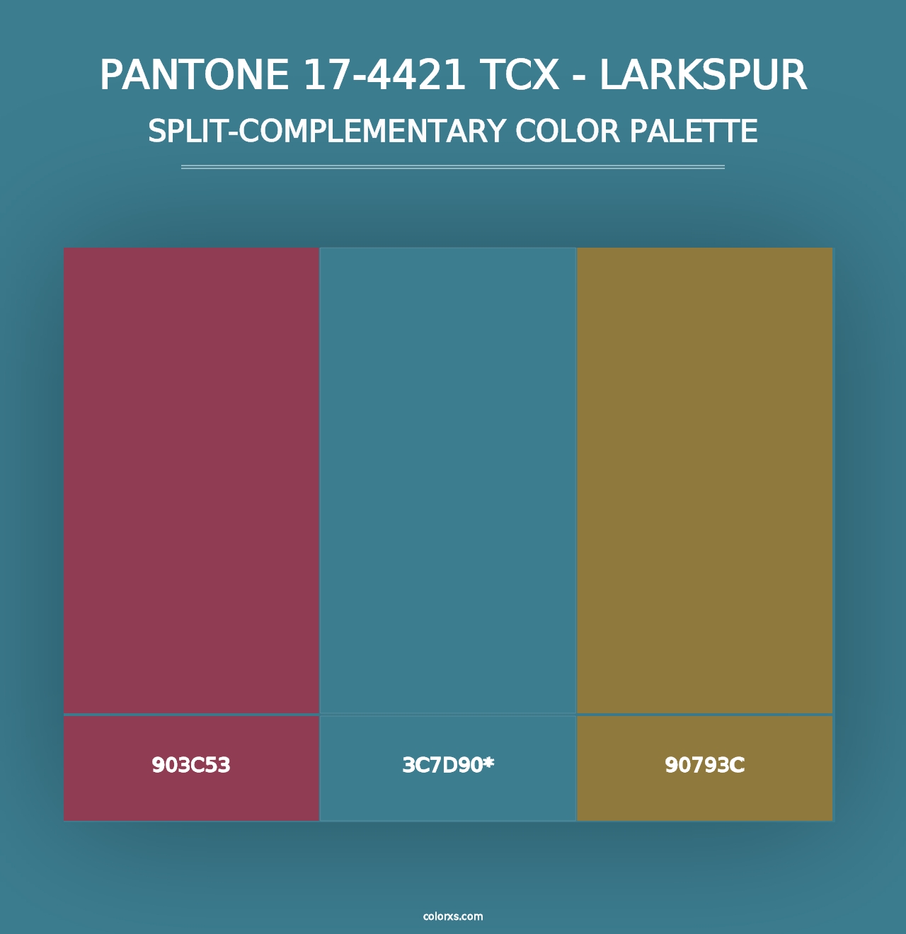 PANTONE 17-4421 TCX - Larkspur - Split-Complementary Color Palette