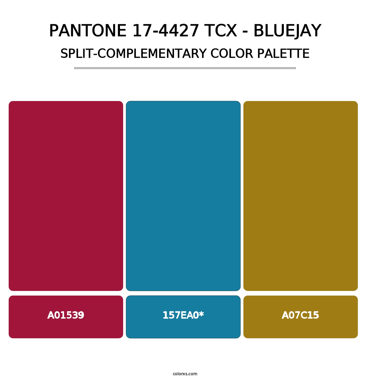 PANTONE 17-4427 TCX - Bluejay - Split-Complementary Color Palette