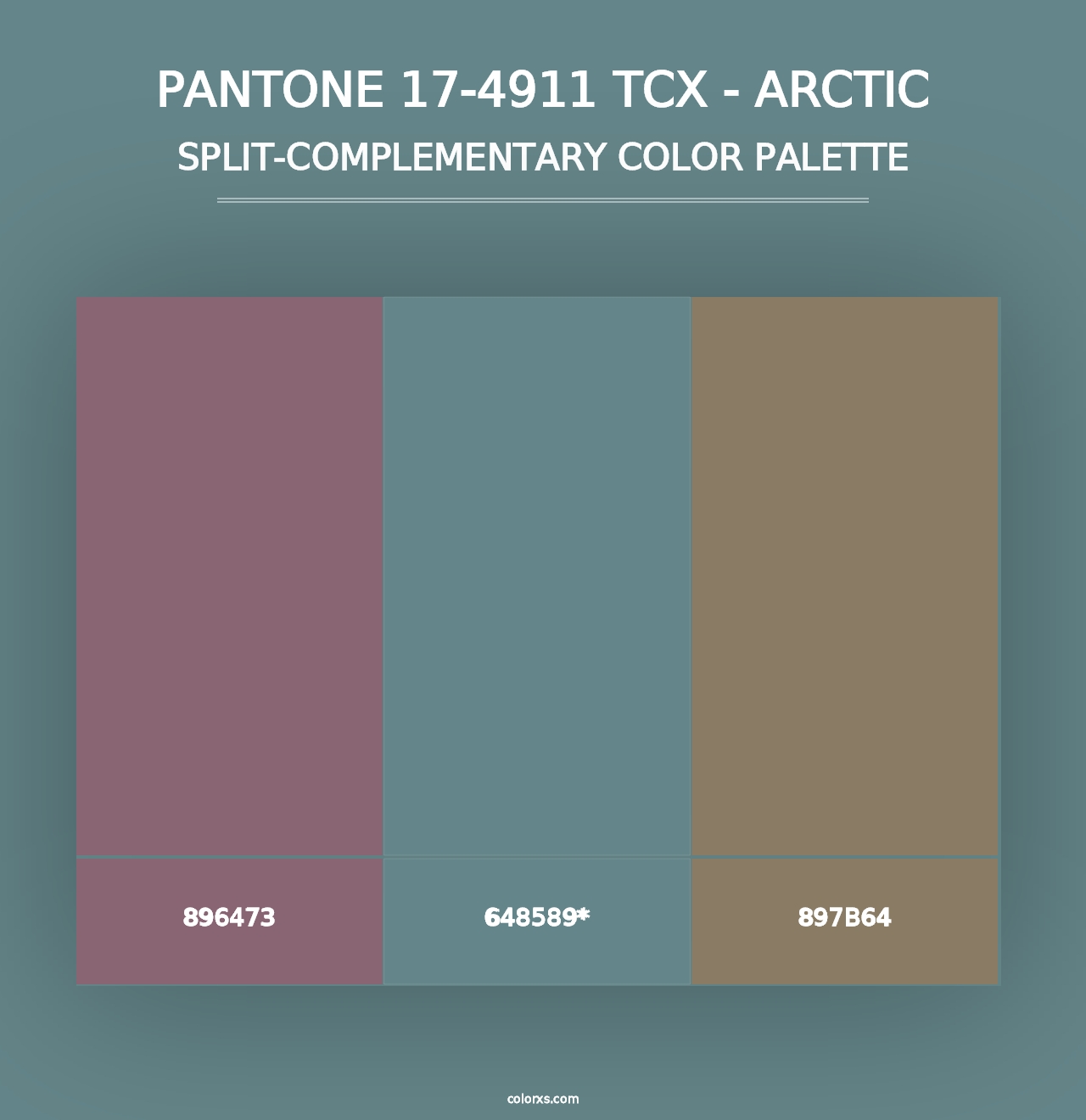 PANTONE 17-4911 TCX - Arctic - Split-Complementary Color Palette